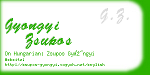 gyongyi zsupos business card